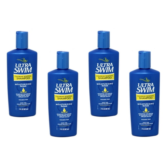 4 Pack - UltraSwim Chlorine Removal Shampoo Moisturizing Formula 7 oz Each