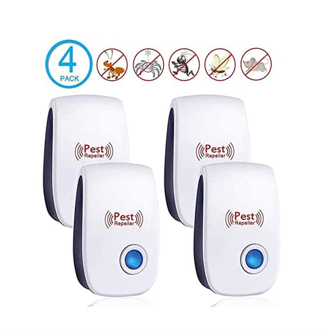 4 Pack Ultrasonic Pest Repeller,Pest Repellent Ultrasonic Plug in,Mouse