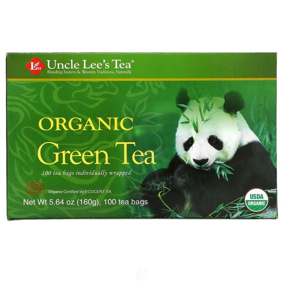 (4 Pack) Uncle Lee's Tea Organic Green Tea 100Bag