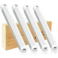 4 Pack Under Cabinet Lights Wireless Motion Sensor Light,21 LED USB Rechargeable Closet Under Counter Lighting for Bedroom Wardrobe Kitchen Stairs ,11.8 inch (2 White and 2 Warm)