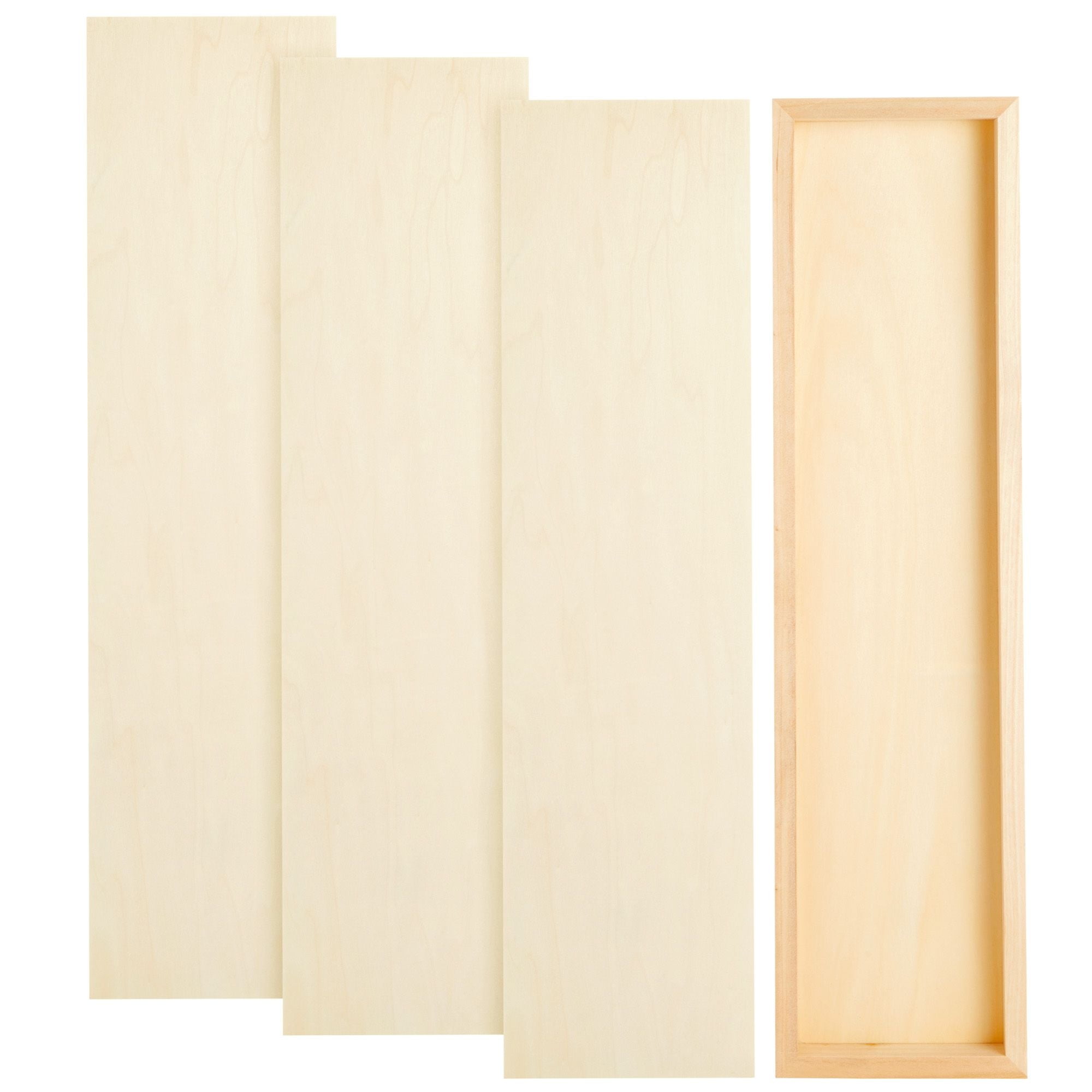 Bright Creations Set Of 8 Unfinished Wood Canvas Boards For Painting, Wooden  Panels For Crafts, Diy Signs In 4 Sizes : Target