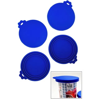 4-Pack Universal Fit Reusable Silicone Pet Food Can Lids - Airtight Washable Tops For Cat or Dog Food Cans