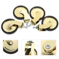 thumbnail image 1 of UKCOCO 4Pcs Convenient Golden Caster Wheels for Furniture Sofas Cabinets Chairs, 1 of 6