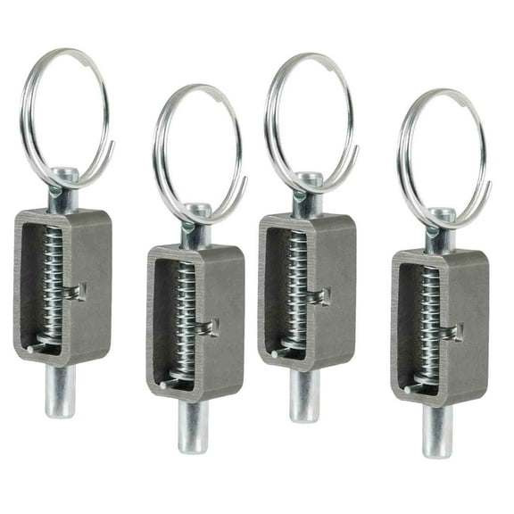(4 Pack) Universal Long Spring Lock Steel Latch Assembly for Trailer