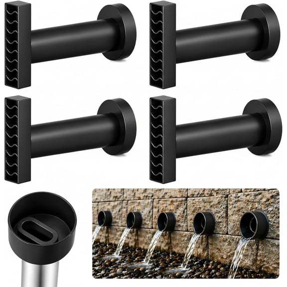 4 Pack Universal Retaining Wall Blocks with French Drain Pipe for Proper Drainage Concrete, Timber, or Natural Stone Landscape Retaining Wall Blocks