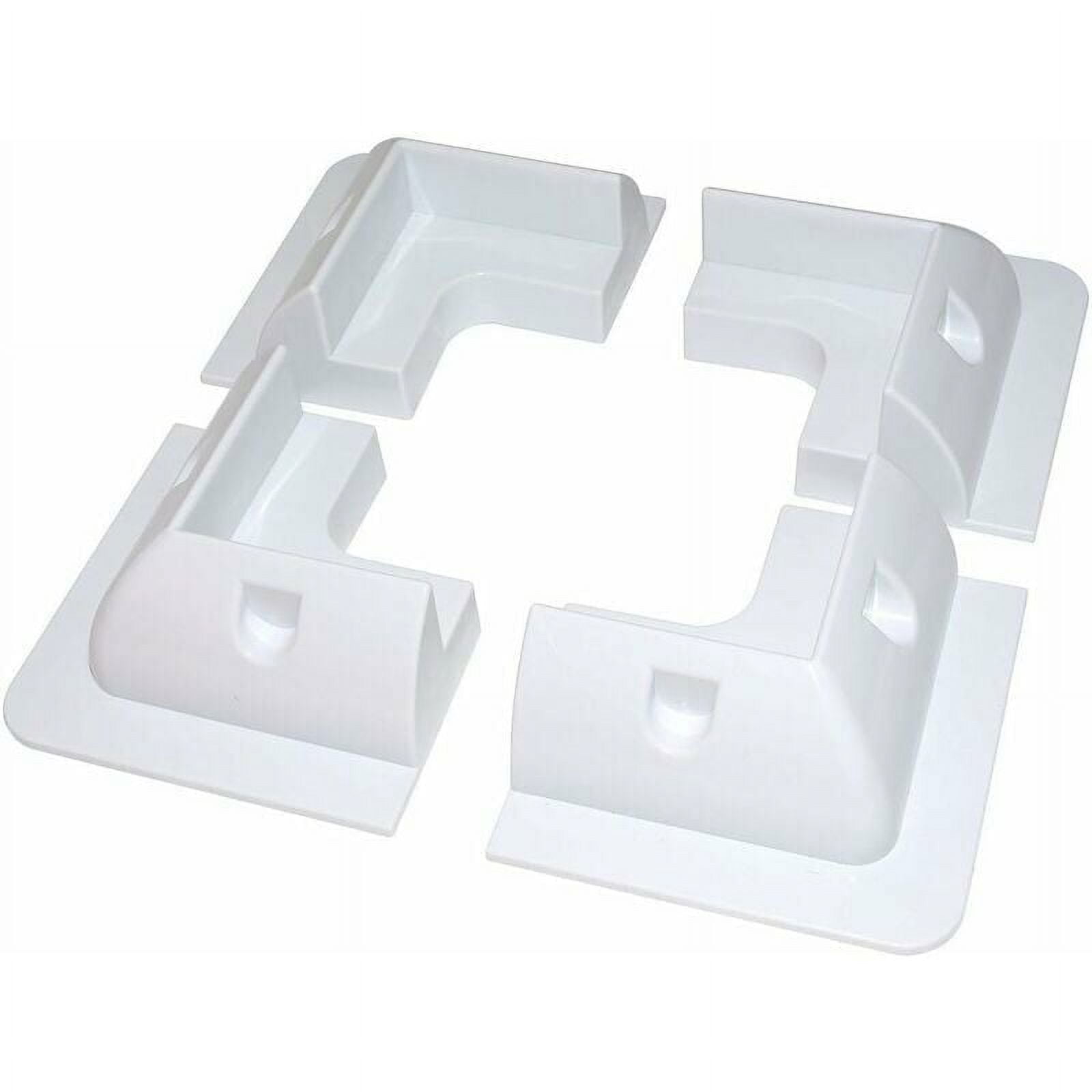 4 Pack Universal Solar Panel Mounting Bracket 4 Corners No Drilling with Glue for RV Boat Flat Roof Caravan UV Resistant White Depato