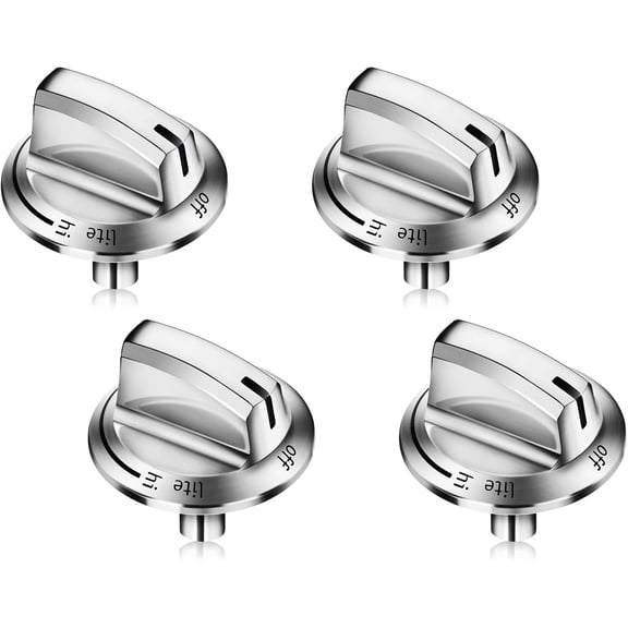 4-Pack Upgraded 5304525746 Gas Stove Knobs for Fridgidaire FFGC3026SS FFGC3626SS etc, Burner Ran Control Knob 5304504839 4960519 AP6997304 PS16227241 EAP16227241