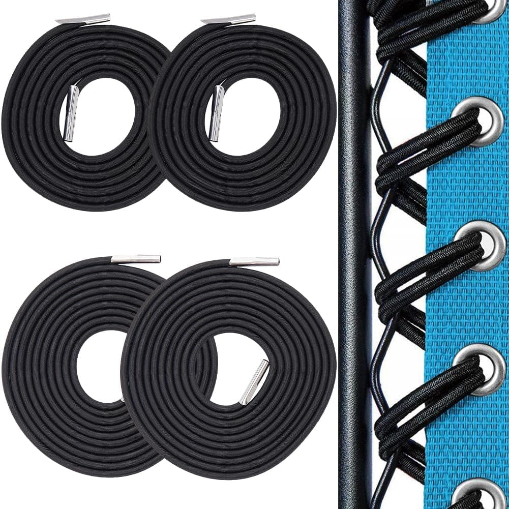 4 Pack Upgraded Black Gravity Chair Replacement Cord Elastic Zero Gravity Patio Recliner Replacement Laces Webbing Bungee Repair Cords for Antigravity Garden Lawn Chair Outdoor Sun Loungers DIY Walmar...
