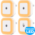 thumbnail image 1 of 4 Pack Upgraded Plug-in LED Night Light with Adjustable Brightness, Dimmable LED Nightlight with Dusk to Dawn Sensor for Bathroom, Bedroom, Kitchen, Stairs, Hallway, 1 of 7
