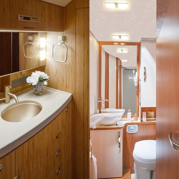 4 Pack Upgraded Super Bright DC 12V Led RV Ceiling Double Dome Light RV Interior Lighting Trailer Camper RV Lights Interior with ON/Off Switch for Trailer Camper Car RV Boat (Warm White)