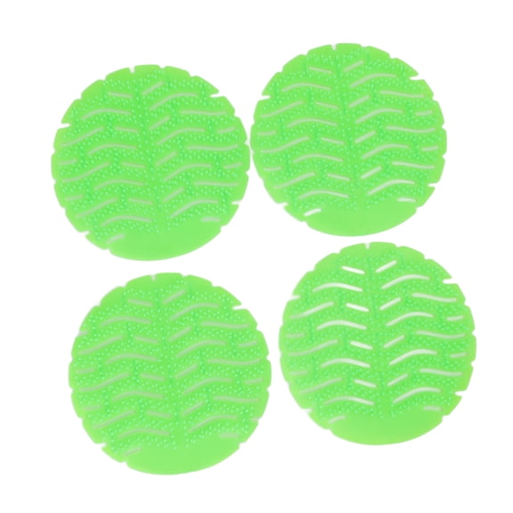 4 Pack Urinal Screen Deodorizer, Anti-Splash Urinal Mat for Office, Restaurant, School Restrooms (Non-Toxic Enzymatic Formula)