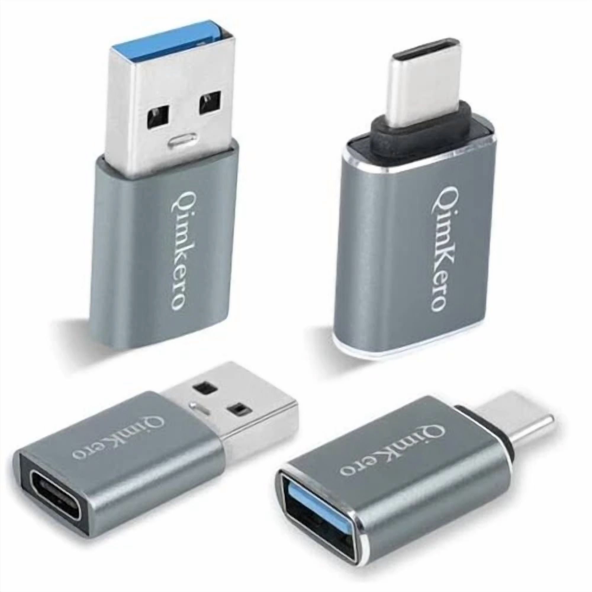 4 Pack Usb To Usb C Otg Adapter ?2*Type C Female To A Male Charger