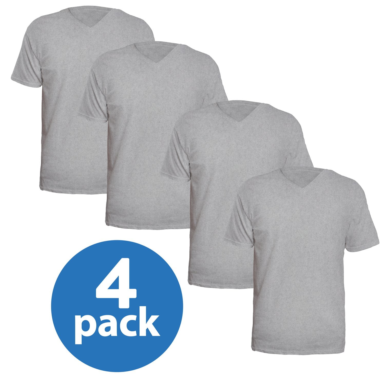 4 Pack V-Neck T Shirts for Men, 100% Cotton Vneck Tag Free Young Adult ...