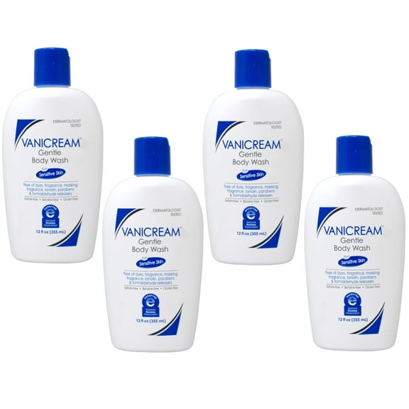 4 Pack - Vanicream, Gentle Body Wash, For Sensitive Skin, Fragrance Free, 12 fl oz (355 ml)