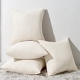 thumbnail image 1 of 18 x 18 Modern Boho Farmhouse Beige Decorative Pillow Covers, Double-Sided, Soft, Comfortable, 4 Count, 1 of 6