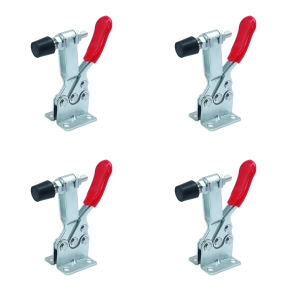 4 Pack Vertical Hand Tool Quick-Release Toggle Clamp 220 lbs Holding Capacity Antislip Easy Loading & Unloading