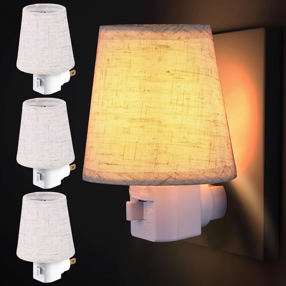 4 Pack Vintage Night Light Plug in Night Lights with On/Off Switch E12 Base Socket 360 Degree Swivel Plug LED Rustic Farmhouse Nightlight for Wall Bedroom Stairs Hallway(Classic)