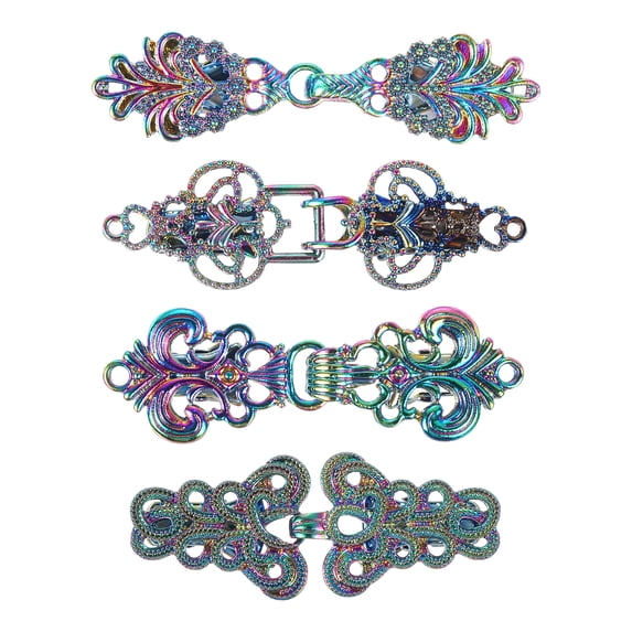 4 Pack Vintage Sweater Clips Cape Cloak Clasp Cardigan Clips for Women, Colorful