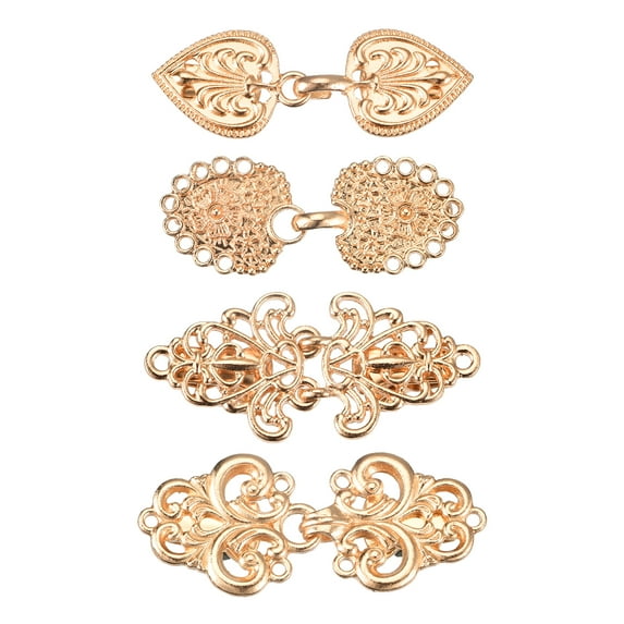 4 Pack Vintage Sweater Clips Cape Cloak Clasp Cardigan Clips for Women(Rose Gold)
