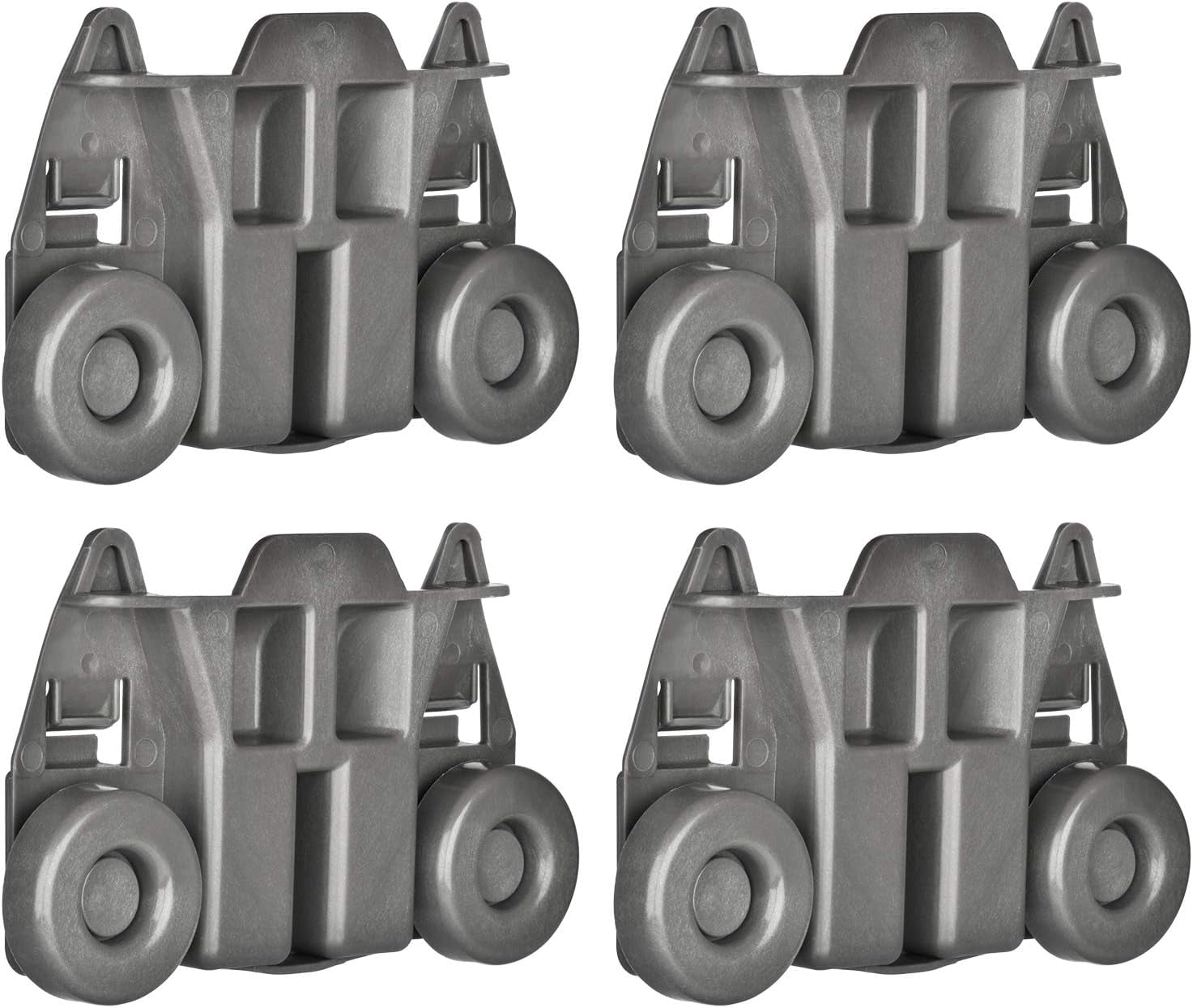 4-Pack W10195417 Dishwasher Wheels Replacement for Kitchen-Aid Kenmore Whirlpool JennAir, Ultra Durable Lower Dishrack Wheels, Replace Part Number 1872128 AP6016764 PS11750057
