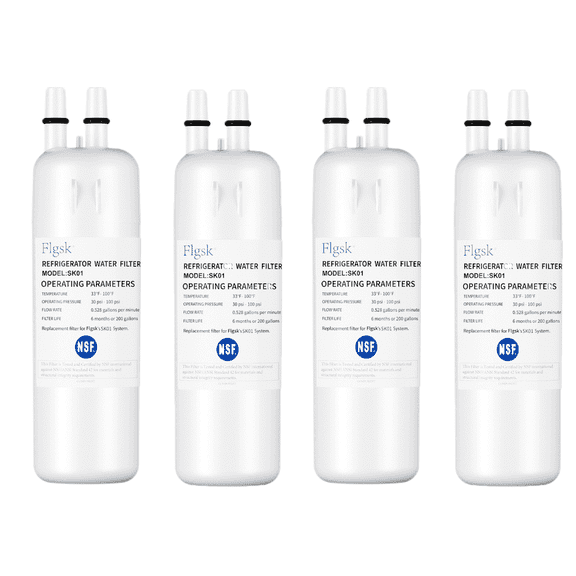 4 Pack W10295370A Water Filter, Compatible with Filter 1, EDR1RXD1, W10295370, KAD1RXD1, 9081. New