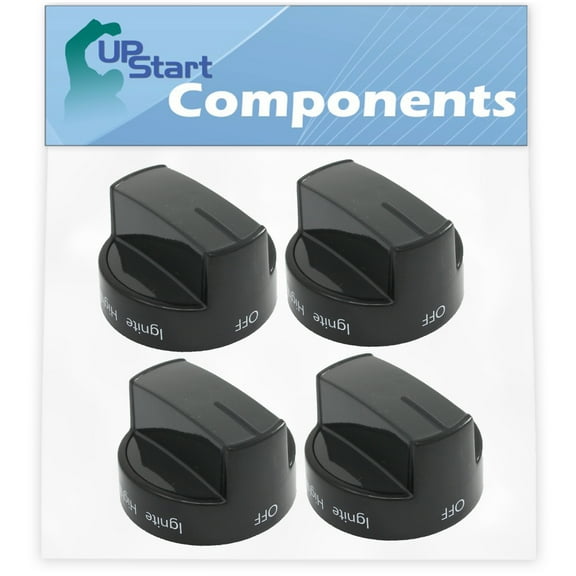 4-Pack W10339442 Range Knob Replacement for Part Number AP6019877 Range - Compatible with WPW10339442 Ranges/Stove/Oven Knob - UpStart Components Brand