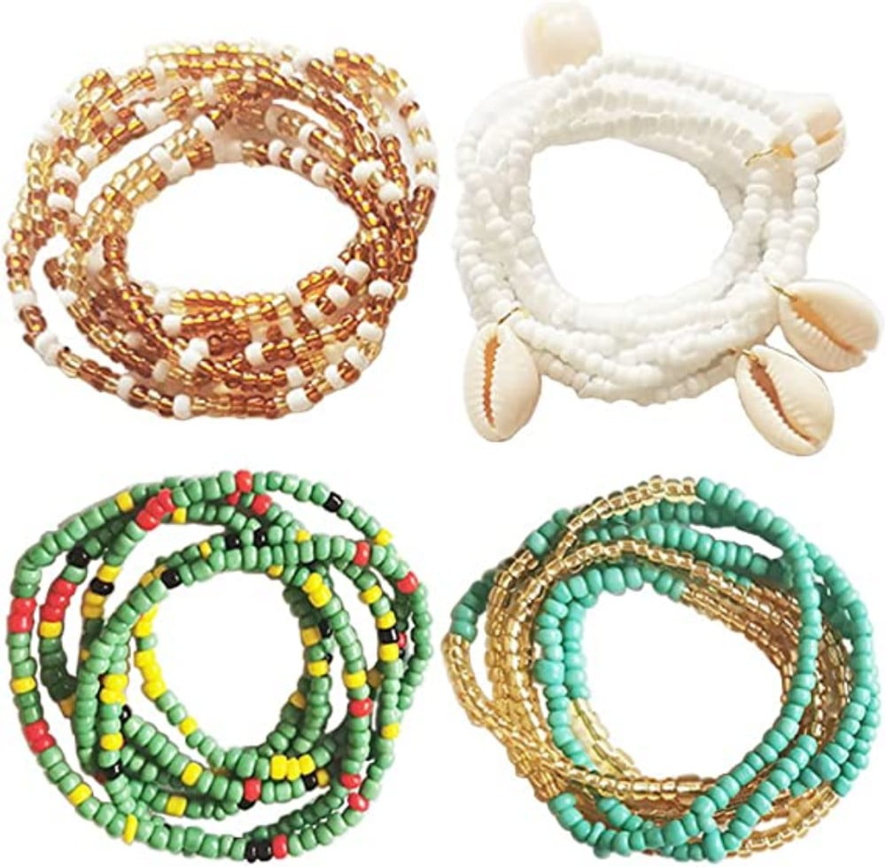 African Opal Beads Waist Chain Elastic Seed Beads Belly Body Chain Summer  Beach Waist Jewelry Beads Bracelet Beads Anklet Body Accessories for Women  (Color 7) : : Clothing, Shoes & Accessories