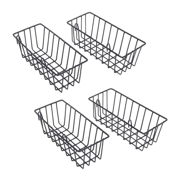 4 Pack Wall Grid Panel Hanging Wire Basket,Grid Wall Storage Basket,Wall Mount Baskets Display Shelves for Kitchen,Home