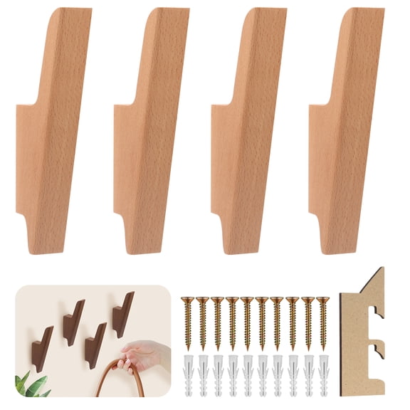 4 Pack Wall Hooks for Hanging Hat Purse Backpack Bag Jacket Modern for Wall and Practical Entryway Hooks Farmhouse Decor