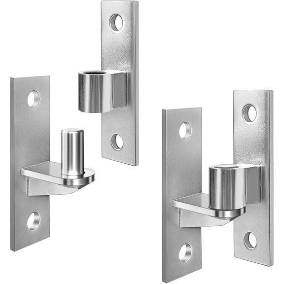 4 Pack Wall Mount Gate Hinges, Heavy Duty Wall Plate Hinges, Outdoor Chain Link Fence Gate Hinges Fence Post Link Gate Hinge, with 5/8 Hinge Pin (Screws Not Included)
