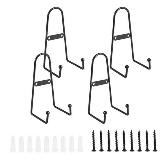 4 Pack Wall Mount Plate Display Stands, Medium Easel Holder Hanger Vertical Stand Holders Wine Rack