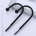 thumbnail image 1 of 4 Pack Wall-Mounted Curtain Tie Back Hooks, Heavy Metal Decorative Drapery Holdbacks with Screws, 6.3 Inch Black Curtain Hooks for Bedroom, Living Room and Window Drapes, 1 of 3