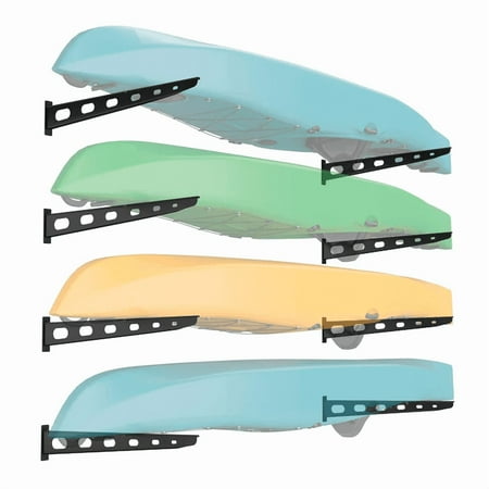 4 Pack Wall Mounted Kayak Rack - Made in USA 30" Arms