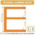 thumbnail image 1 of 4 Pack Wall-Mounted Lumber Storage , Heavy Duty Wood Organizer with 6-Level System, 1320 LB Sturdy Garage Storage Racks for Indoor and Outdoor, 1 of 7