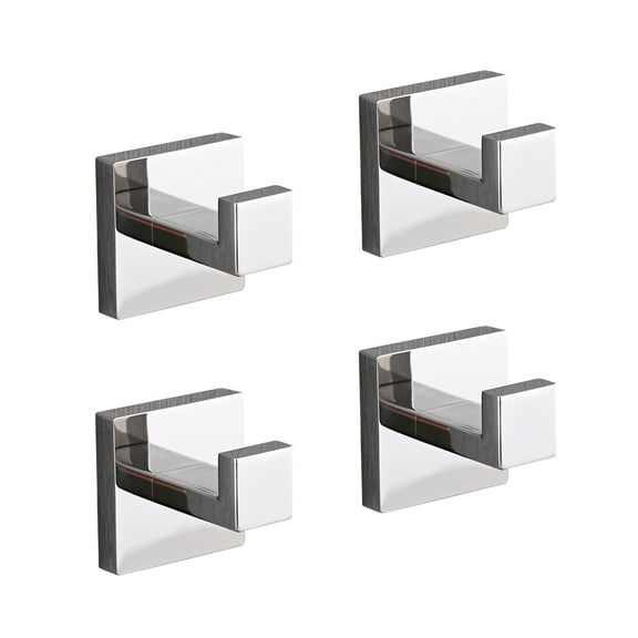Bathroom Mirror 4 Pack Wall-Mounted Stainless Steel Bathroom Towel Hooks/Coat Hooks for Bathroom, Bedroom, Kitchen,Bathroom Cabinet
