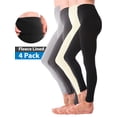 thumbnail image 1 of 4-Pack Kuda Moda Women's Winter Warm Fleece Lined Thick Brushed Full Length Legging Thermal Pants, 1 of 7
