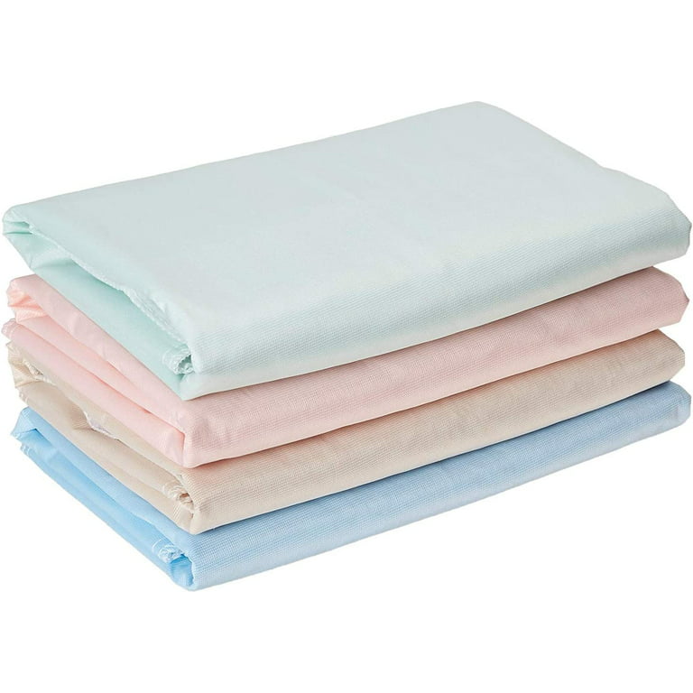 4 Pack Washable Bed Pads/Reusable Incontinence Underpads 24 x 36 - Blue,  Green, Tan and Pink - Ideal for Children and Adults Wholesale Incontinence  Protection/Cloth Chucks Bed Pads Washable 