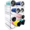 thumbnail image 1 of 4 Pack Water Bottle Organizer, Stackable Kitchen Pantry Organization and Storage Shelf, Plastic Bottle Holder for Fridge Kitchen Cabinet Organizer and Storage, Tumbler Mug Cup Organizer, 1 of 8