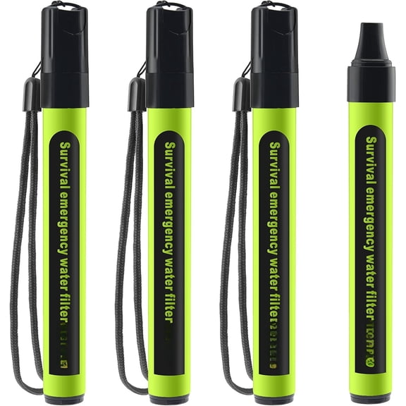 4 Pack Water Filter Straw - Water Purifying Device - Portable Personal - for Kits Outdoor Activities and Hiking - Water Filter Camping Travel Backpacking