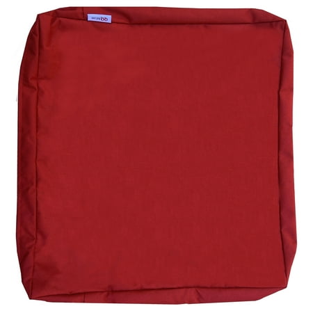 4 Pack Water-resistant Covers 25"x25"x5" Burgundy Red for Outdoor Deep Seat Cushions, Patio Chairs, Sofas and Love Seats