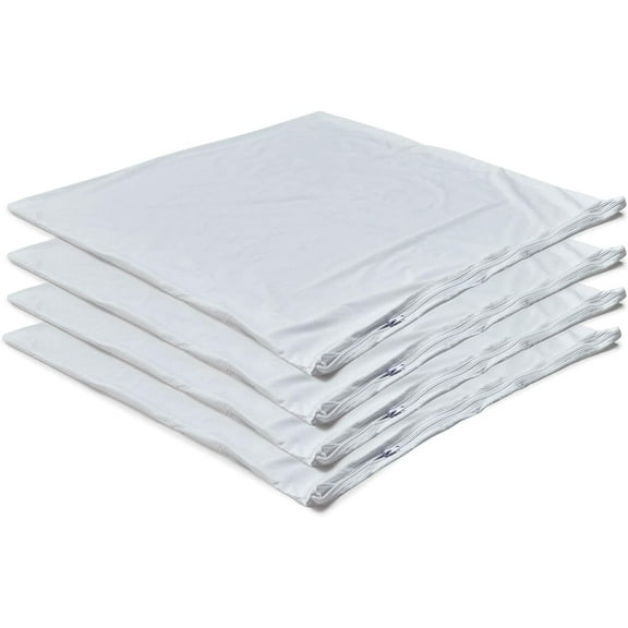 4 Pack Waterproof Down Feather Proof Pillow Protectors with Zipper 18x18 Zippered Pillow Covers for Square Throw Pillow