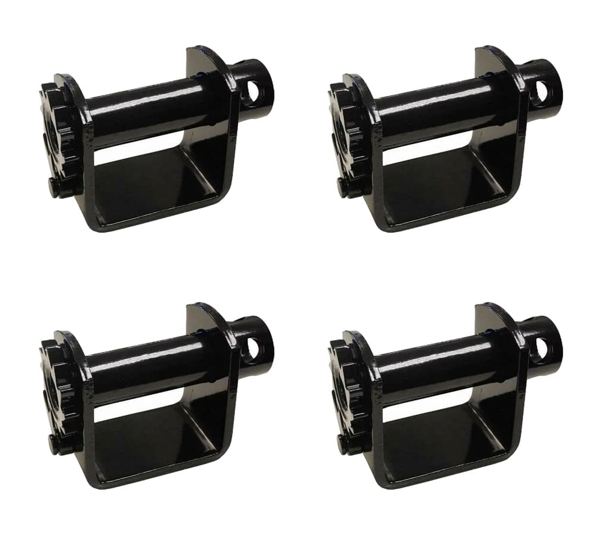 (4 Pack) Weld On Winch for Flatbed Truck Trailer Heavy Duty Strap