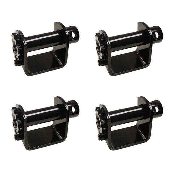 (4 Pack) Weld On Winch for Flatbed Truck Trailer | Heavy Duty Strap Binders Tie Down Cargo Standard Winch