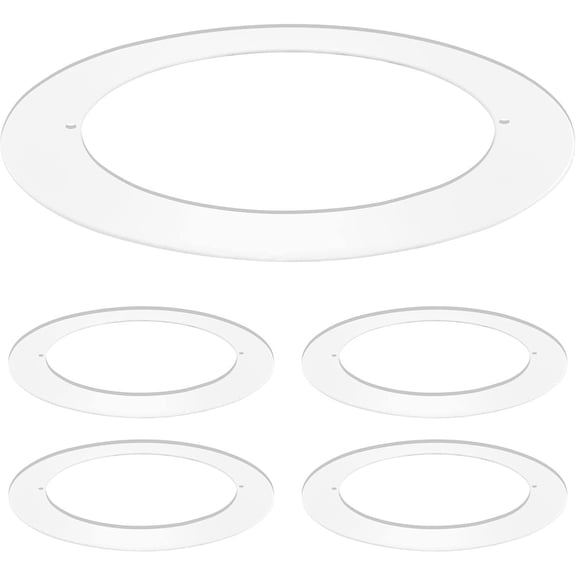 4 Pack White Goof Trim Ring for 4 Inch Recessed Lights and Ceiling Light Fixtures, Outer Diameter 5.75 Inches, Inner Diameter 4.25 Inches, Metal Construction, Cover Damaged or Messy Ceilings