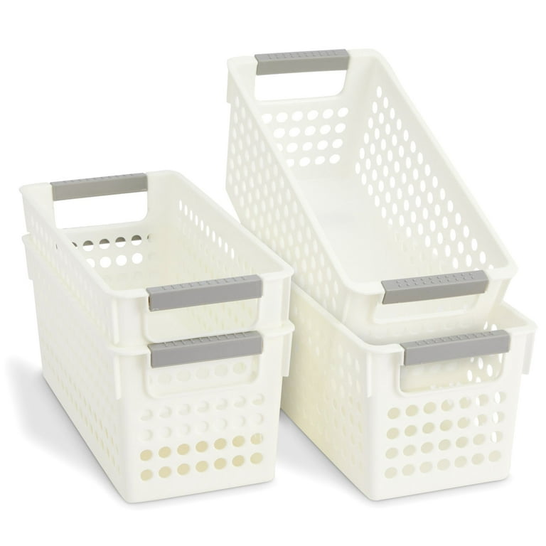 https://i5.walmartimages.com/seo/4-Pack-White-Plastic-Baskets-with-Gray-Handles-Narrow-Storage-Bins-for-Organizing-Kitchen-and-Bathroom-Shelves-Small-Nesting-Containers-5-Inch_c67fa5e7-dc11-4618-ab8e-145261800e63.fa37570f103b2393efdf758cfdea2108.jpeg?odnHeight=768&odnWidth=768&odnBg=FFFFFF