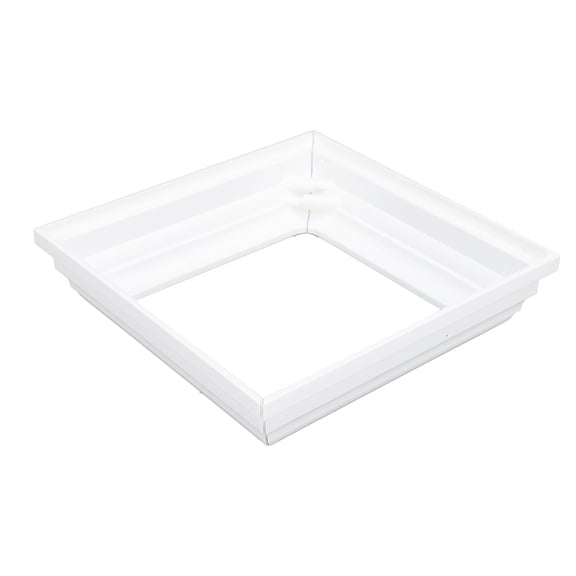 4-Pack White Vinyl Split Column Base Covers for 4x4 Inch Fence Posts, Waterproof Deck Post Skirts for Porch and Handrail 4PCS Fence