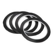 4 Pack Whiteboard Black Pinstripe Tape, 3mm Width PET Striping Tape for Classroom, Office & Conference Display Marking