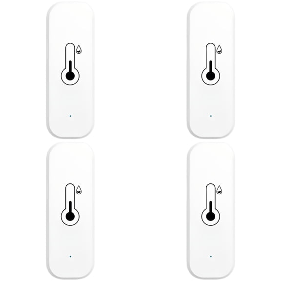 4 Pack WiFi Temperature and Humidity Monitor, Smart Temperature Humidity Sensor with App Alerts, Wireless Hygrometer Thermometer for Home Greenhouse Pet Office