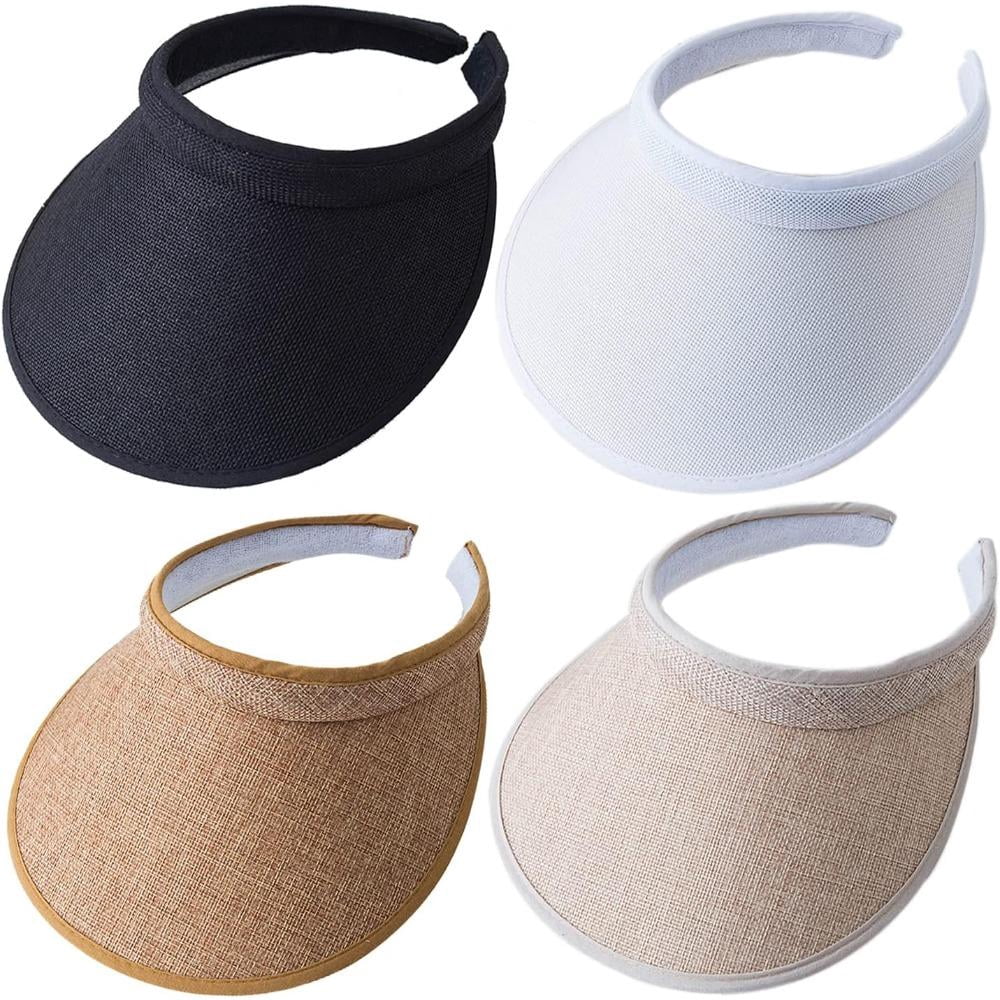 4 Pack Wide Brim Clip on Sun Visors UPF 50+ Waterproof Adjustable 4PCS Sun Visor Adjustable UV Protection Hat Brim Clips Wide  main image 3