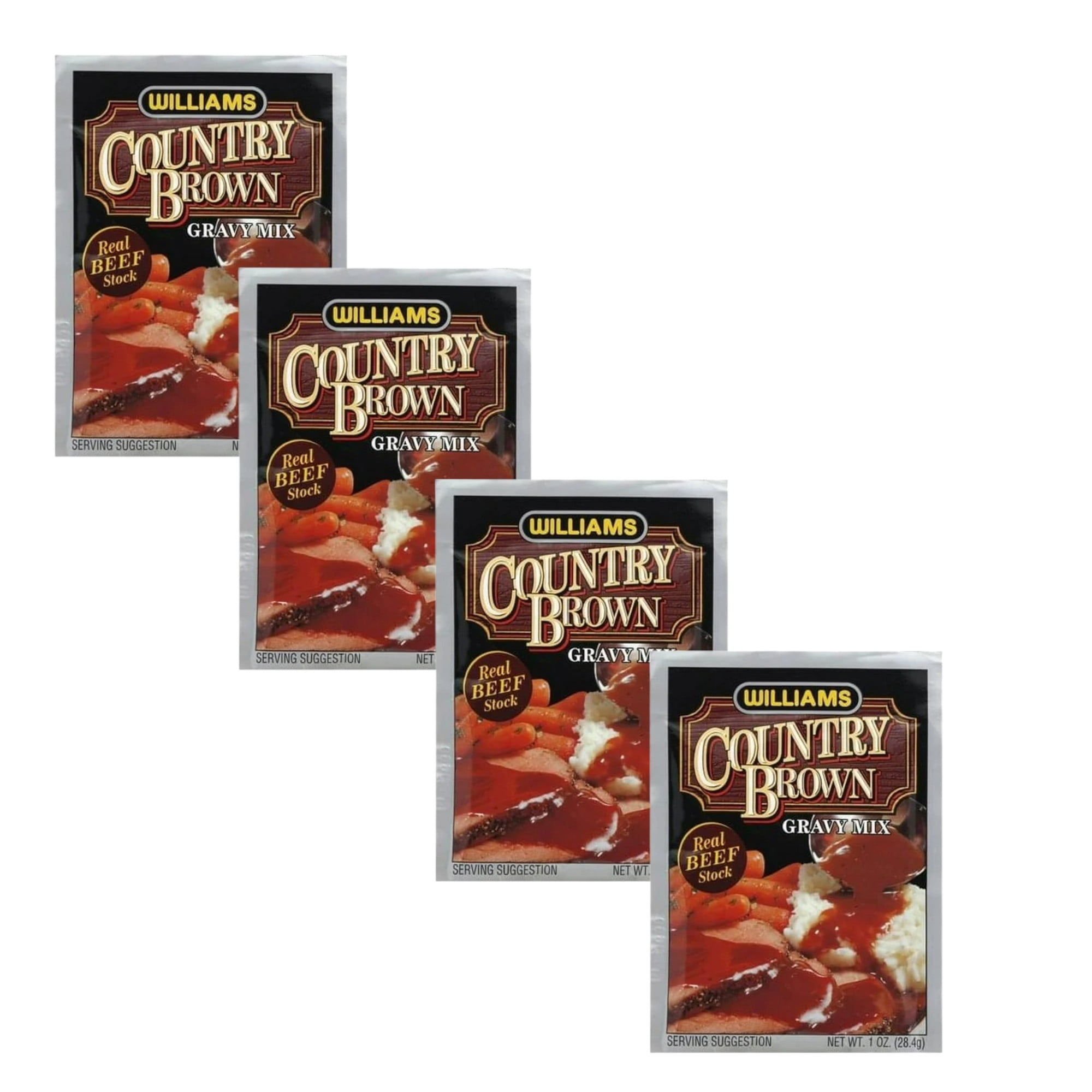 ( 4 Pack ) Williams Gravy Mix, Country Brown, 1 oz
